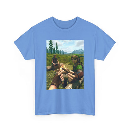 Link and Dragonborn Blaze By The Campfire