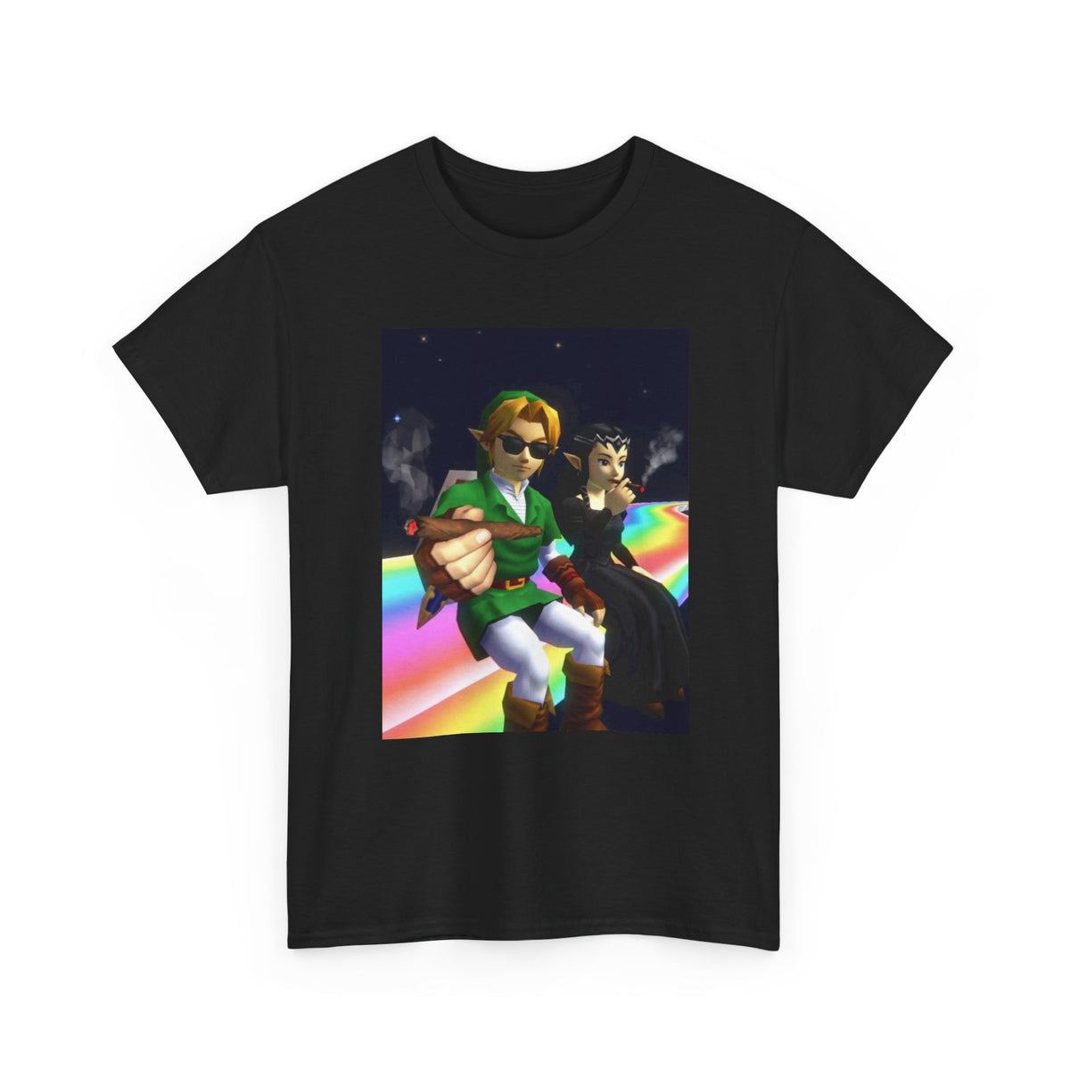 Link And Dark Zelda Smoking Blunts