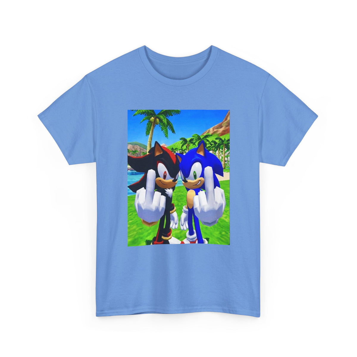 Sonic And Shadow Flipping The Bird Tee