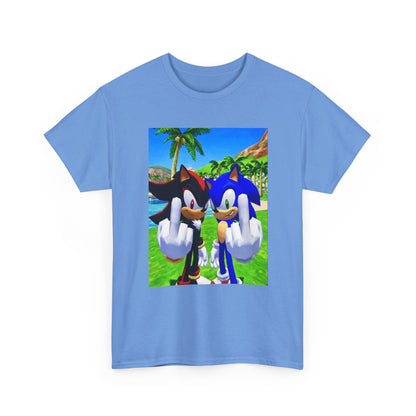 Sonic And Shadow Flipping The Bird Tee