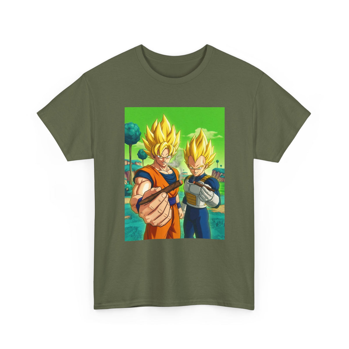 Goku And Vegeta Sharing A Smoke