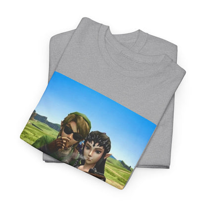 Link And Zelda Smoking Cigars Tee