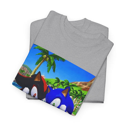 Sonic And Shadow Flipping The Bird Tee