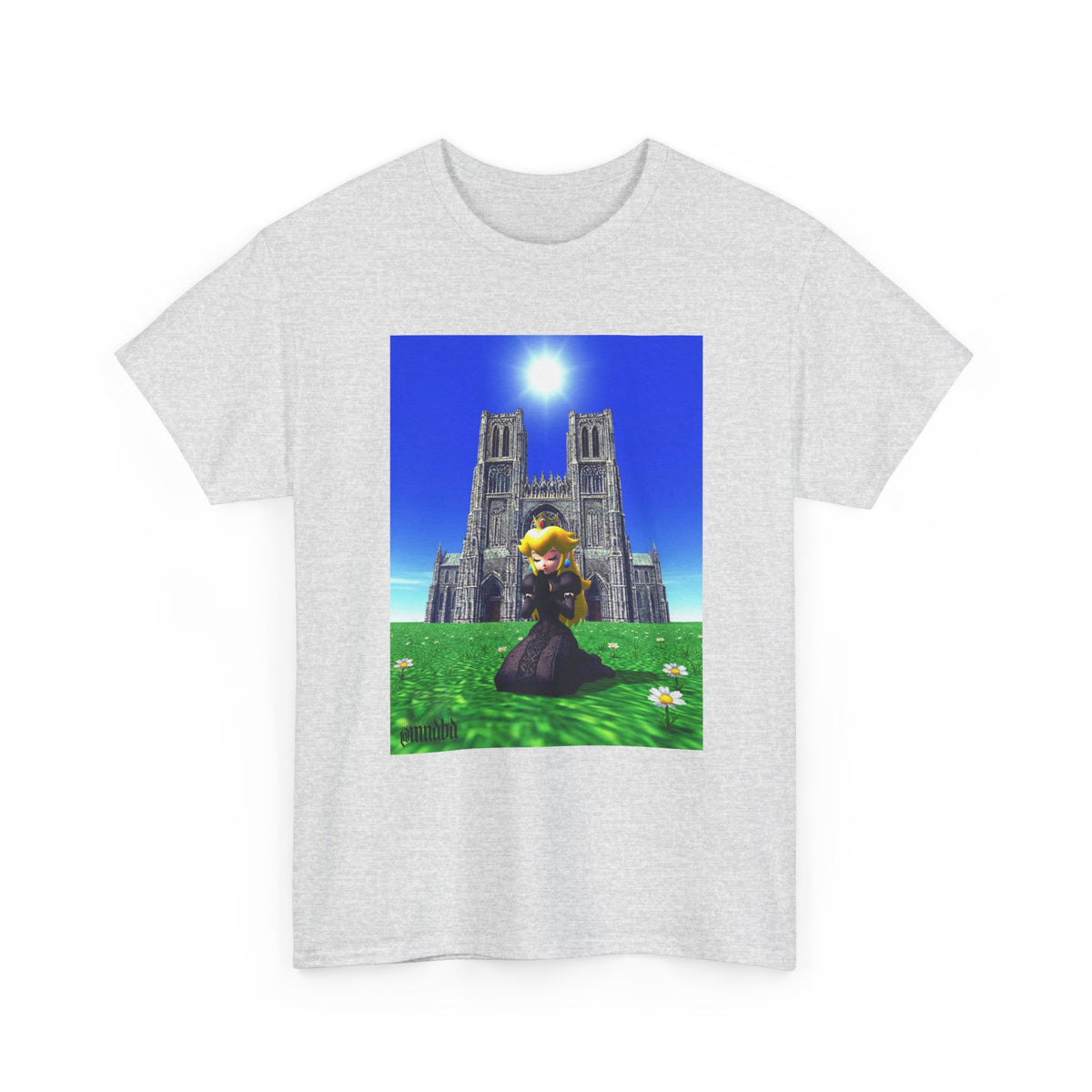 Goth Princess Peach Praying At Cathedral