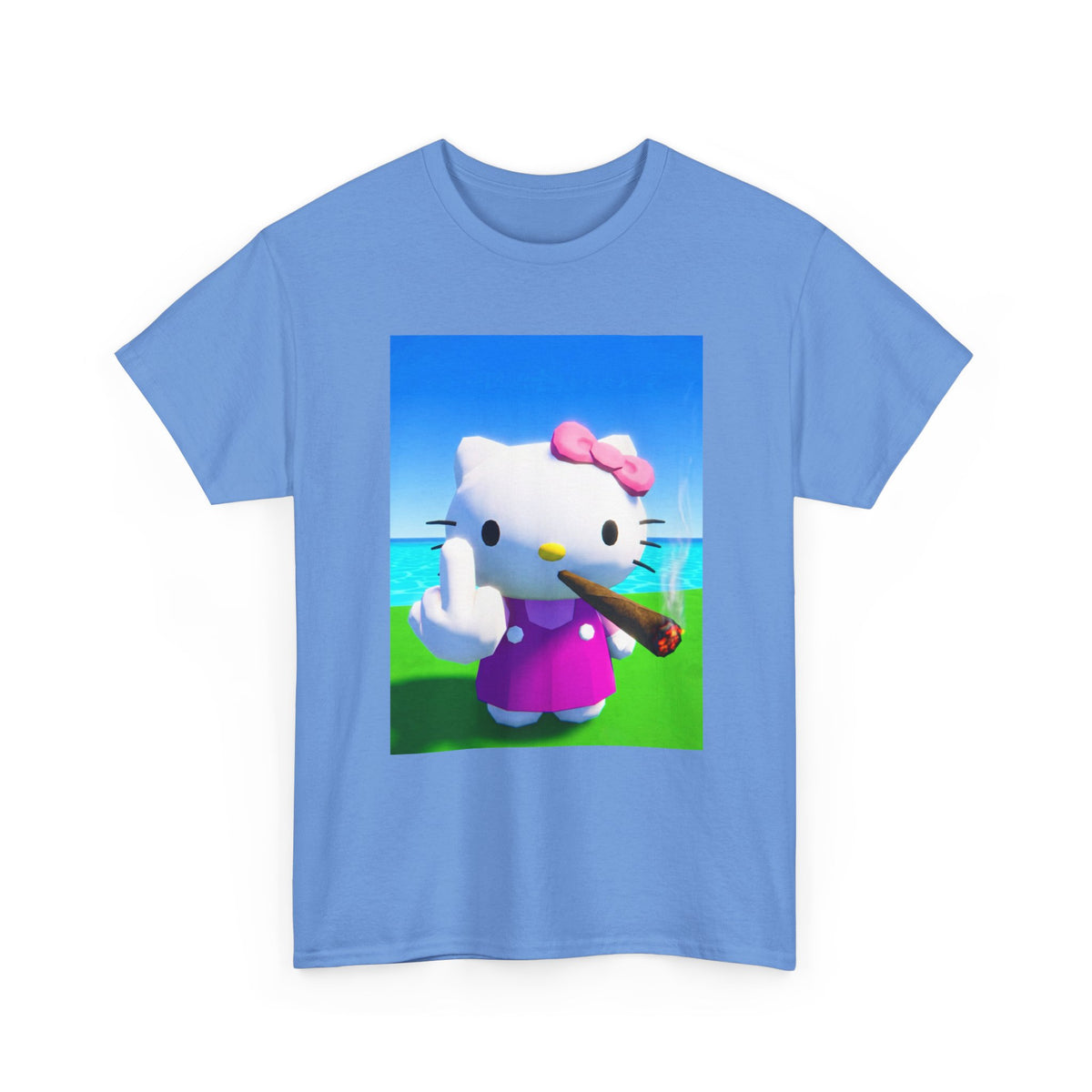 Kitty Flipping Off And Smoking Blunt