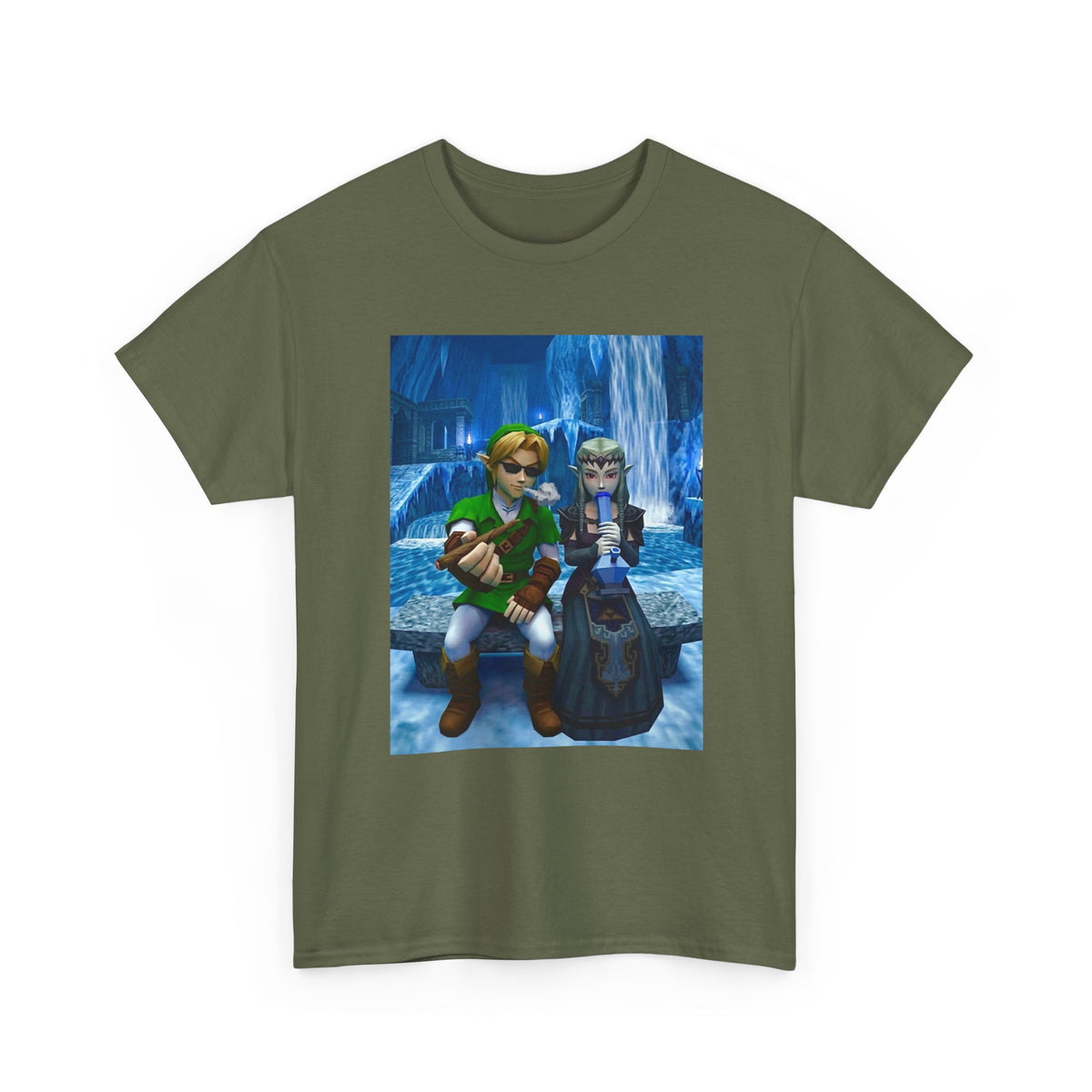Stoner Link and Zelda Chillin' in Zora's Domain