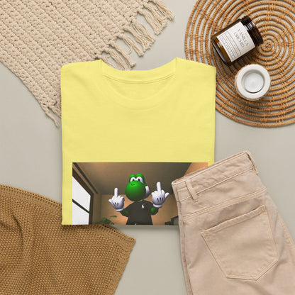 Yoshi Flipping Off In The Living Room Tee