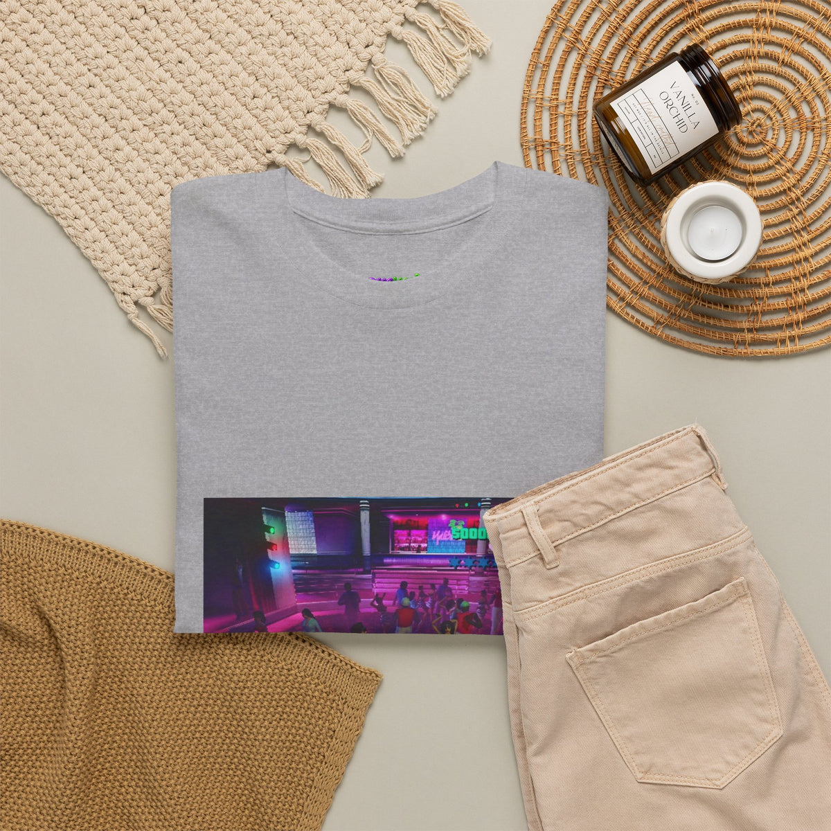 Neon Ember Flow Graphic Tee