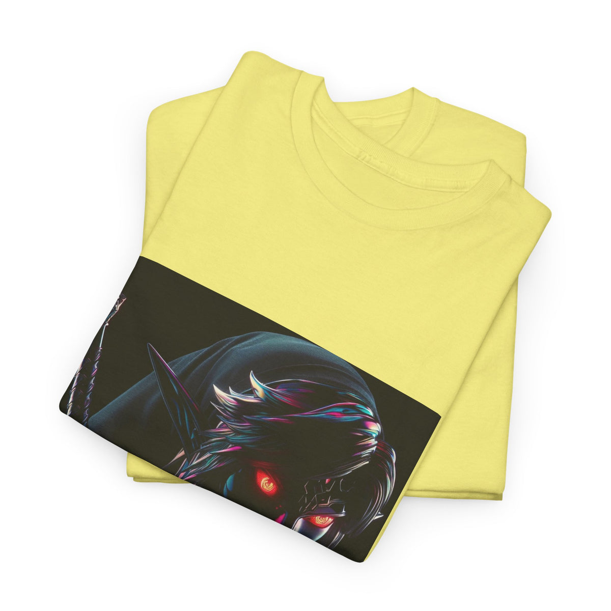 Chrome Dark Elf With Glowing Eyes Tee