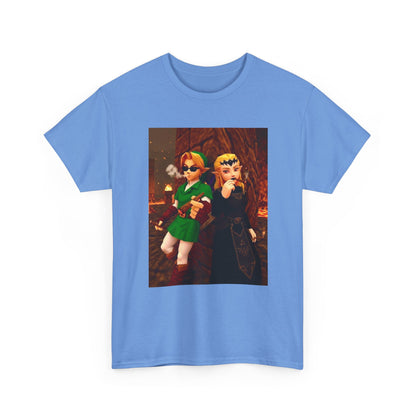 Link and Zelda Chillin' With Cigars Tee