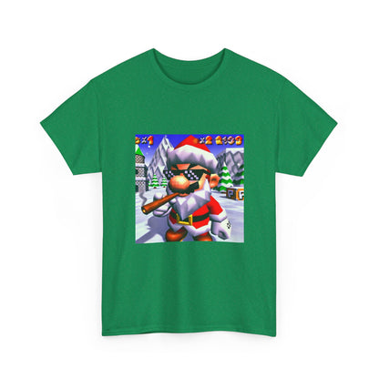 Deal With It Santa Mario Smoking Blunt Tee