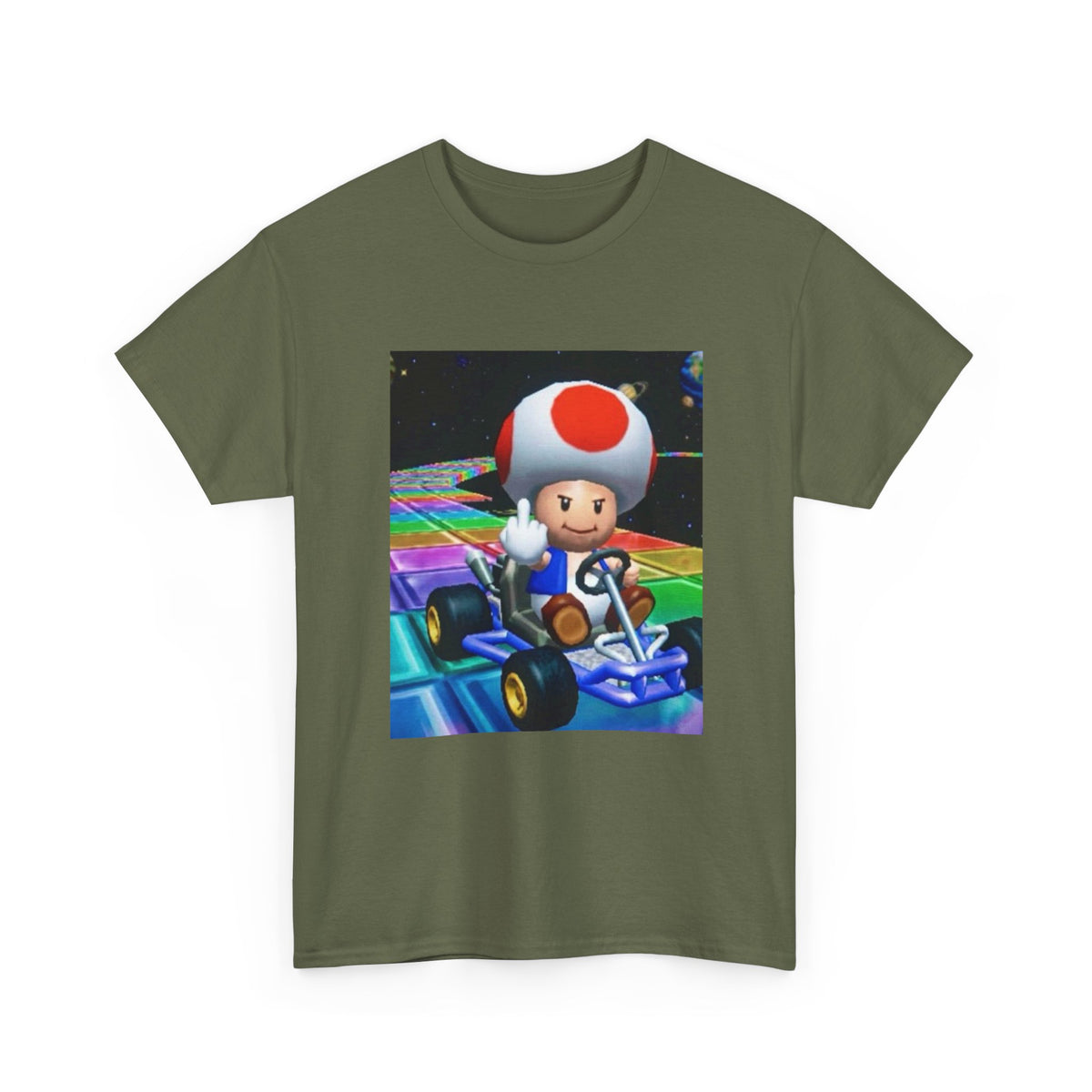 Toad Flipping The Bird On Rainbow Road