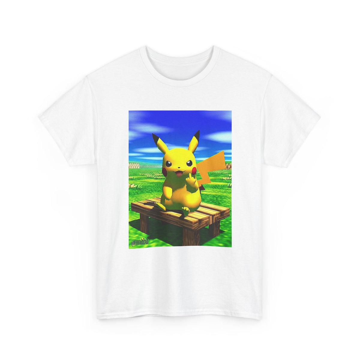 Pikachu Giving The Finger On A Bench