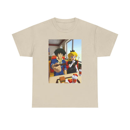 Spike and Peach Smoking Fast Food Tee (Design 3)