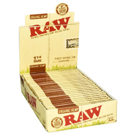RAW Organic Hemp Rolling Papers 1 1/4 - 24-Pack