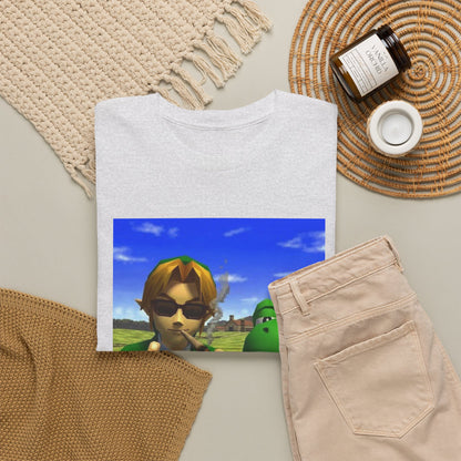 Link And Yoshi Flipping Off The World Tee