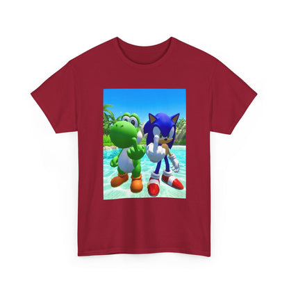 Yoshi And Sonic Flipping Off Tee