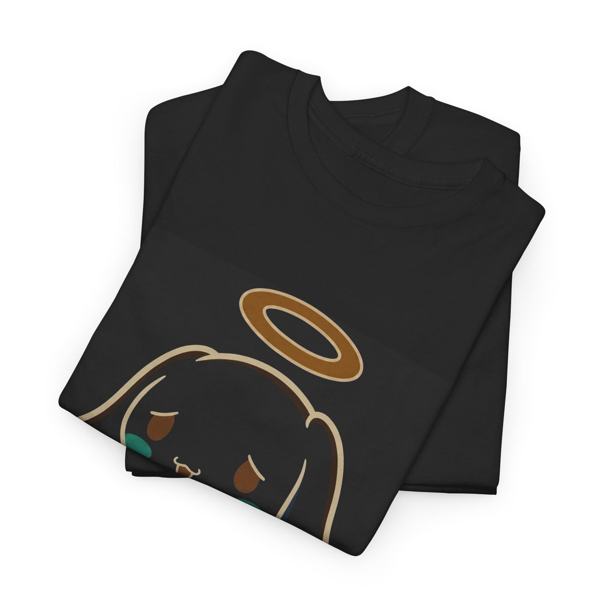 Melancholy Angel Dog Kneeling With Halo Tee