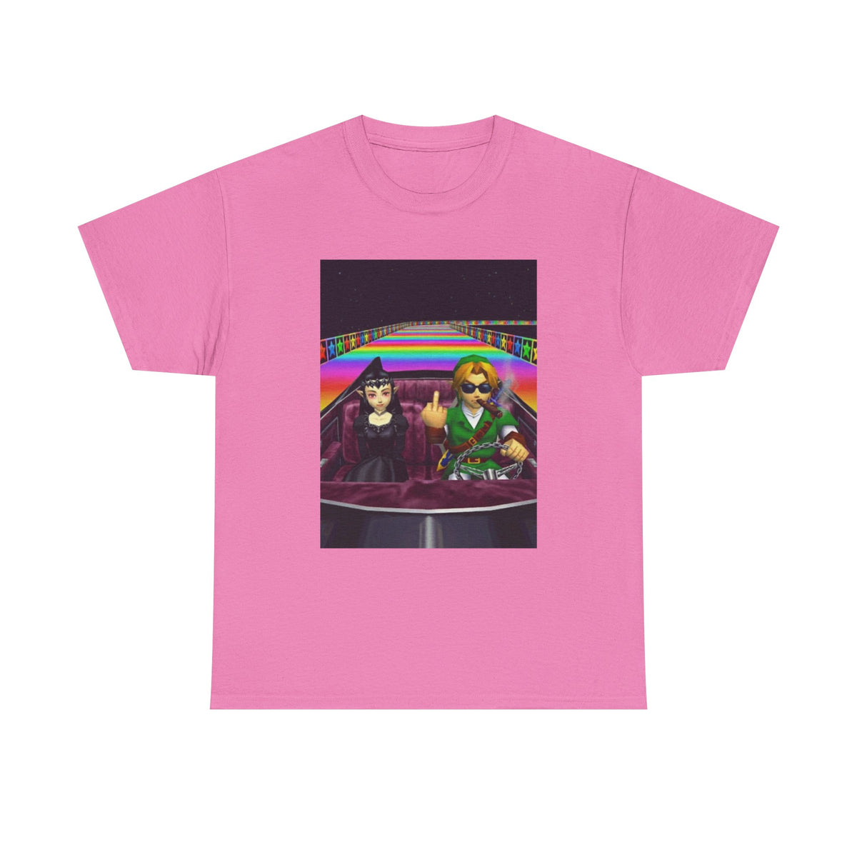 Link And Malon Driving Rainbow Road Tee
