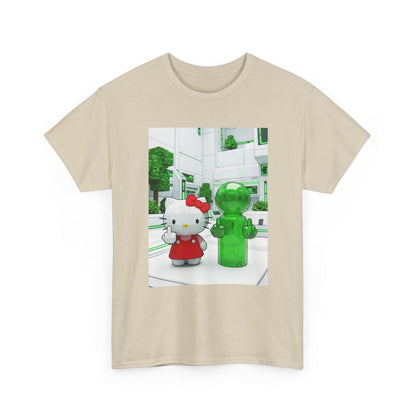 Low Poly Hello Kitty And Green Alien Flip Off