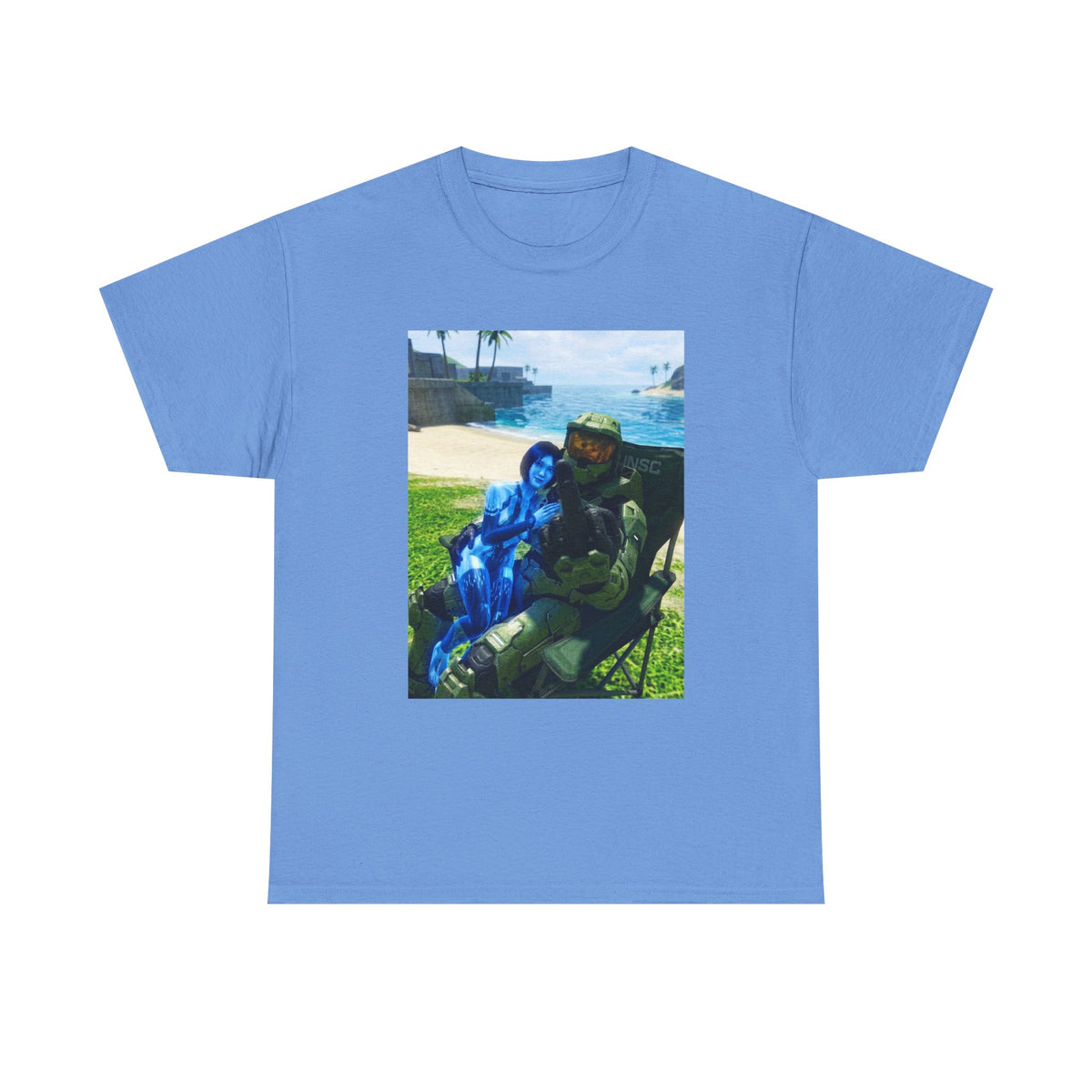 Master Chief And Cortana Beach Chill Tee