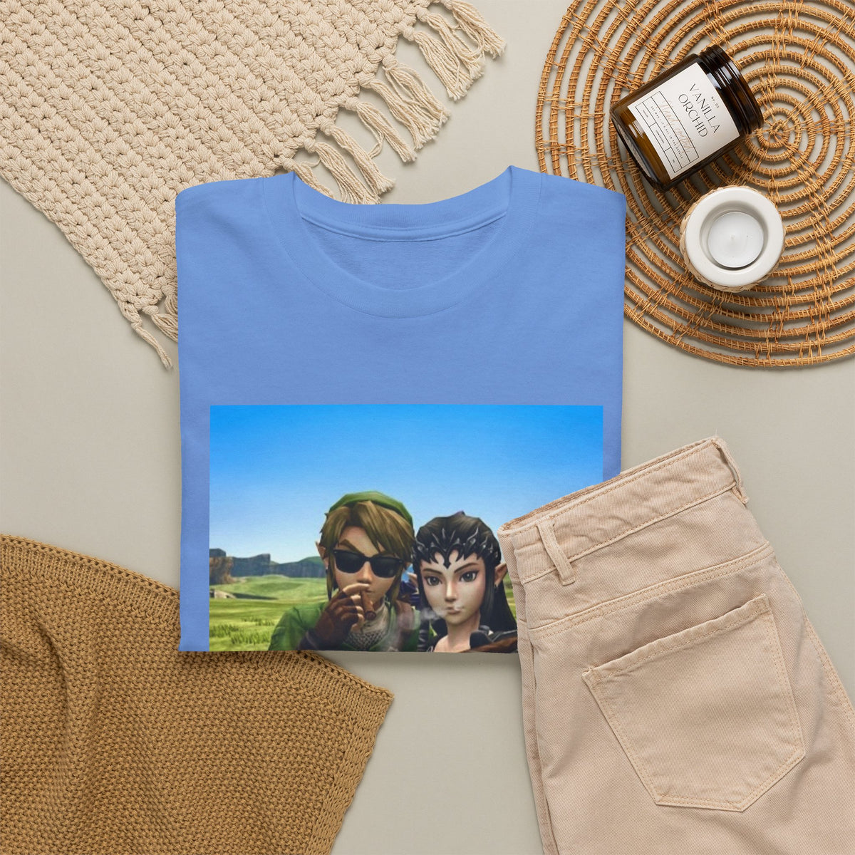 Link And Zelda Smoking Cigars Tee