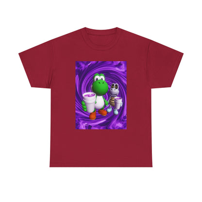 Yoshi And Dry Bones Sipping Purple Tee