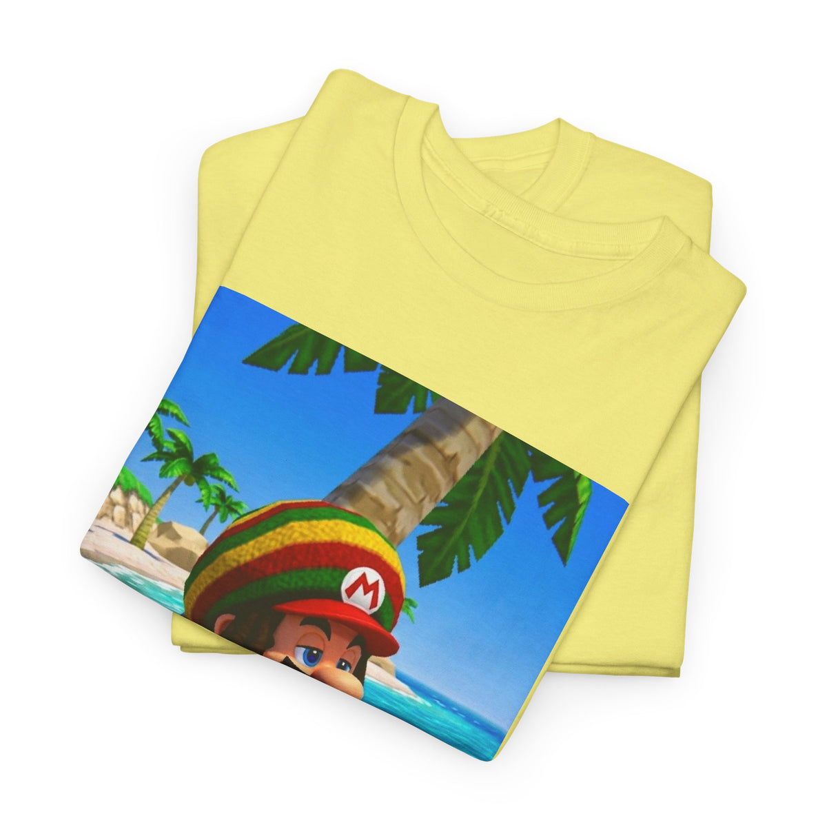 Rasta Mario Chilling On Beach Tee