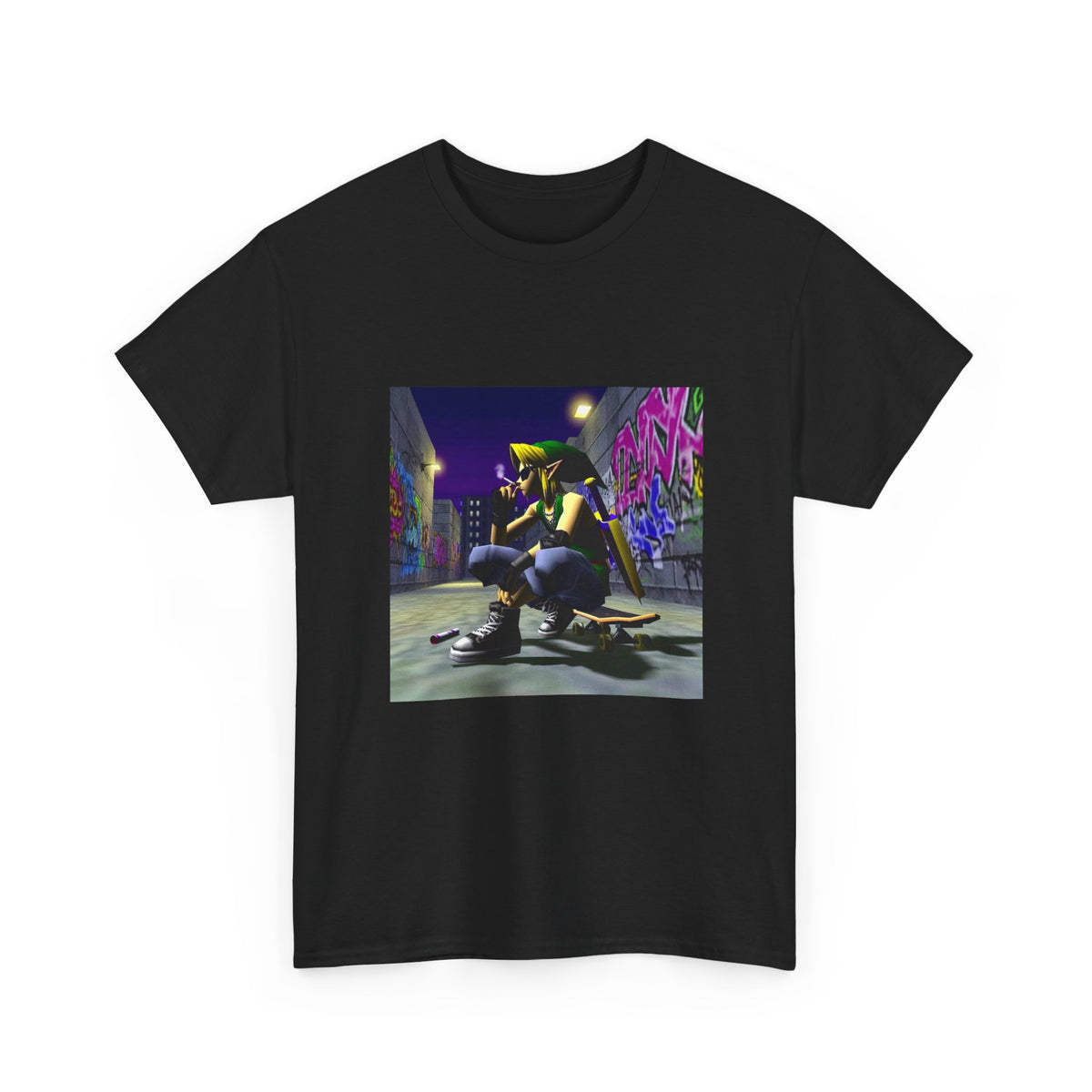 Edgy Link Smoking In Alley Tee