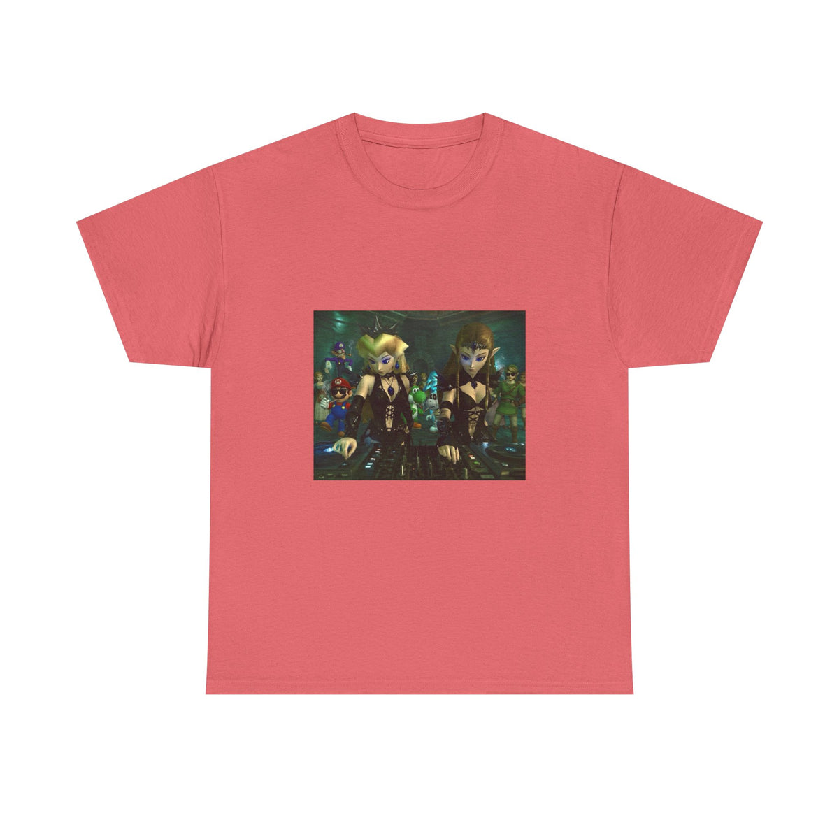 Princess Peach and Zelda DJing with Friends Tee