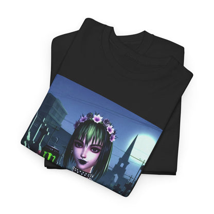 Goth Girl Holding Monster Energy In Cemetery