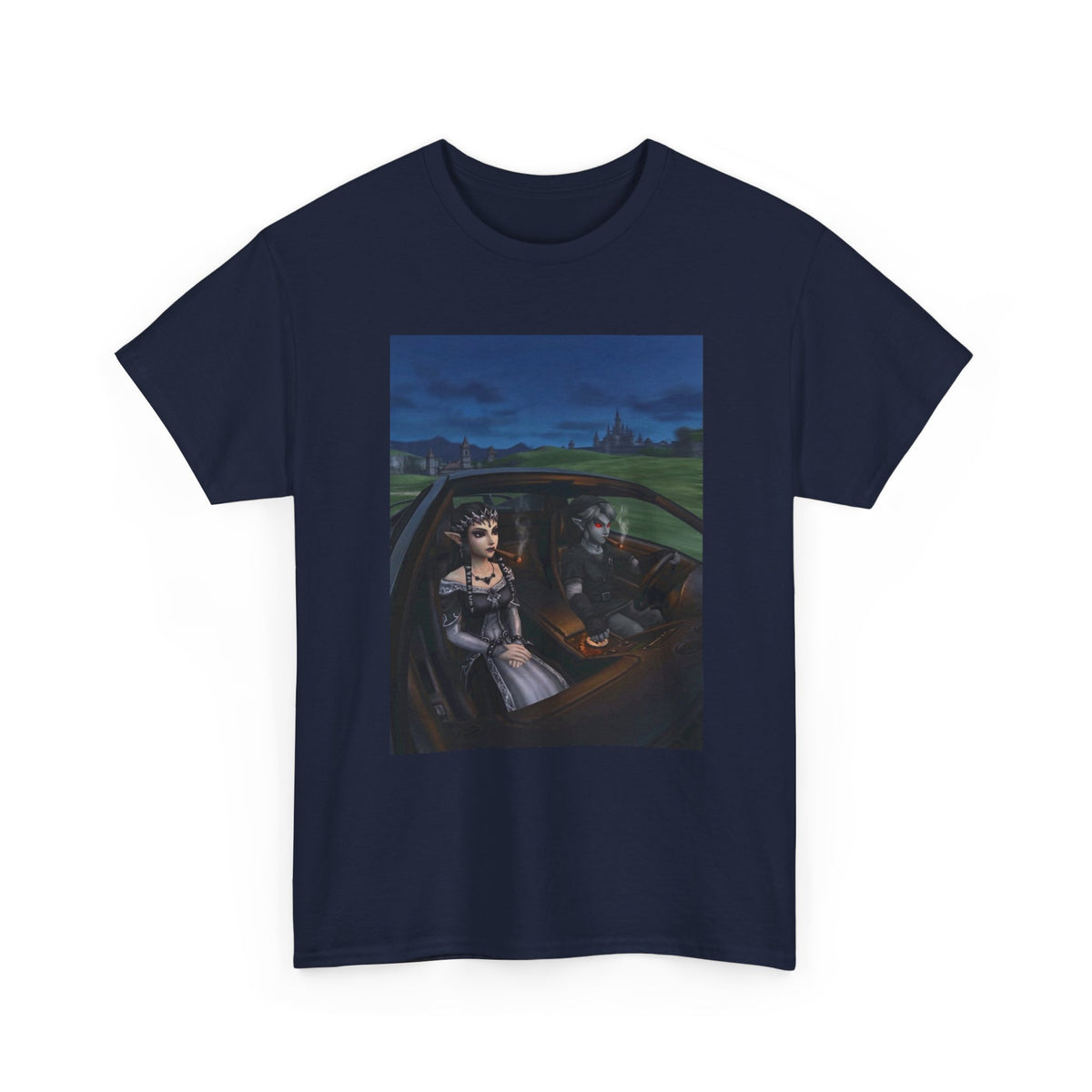 Dark Link And Midna Smoking In Car Tee