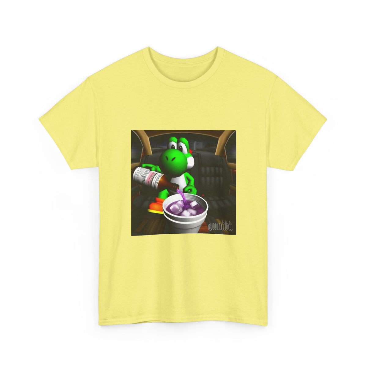 Yoshi Pouring Up Lean In A Car