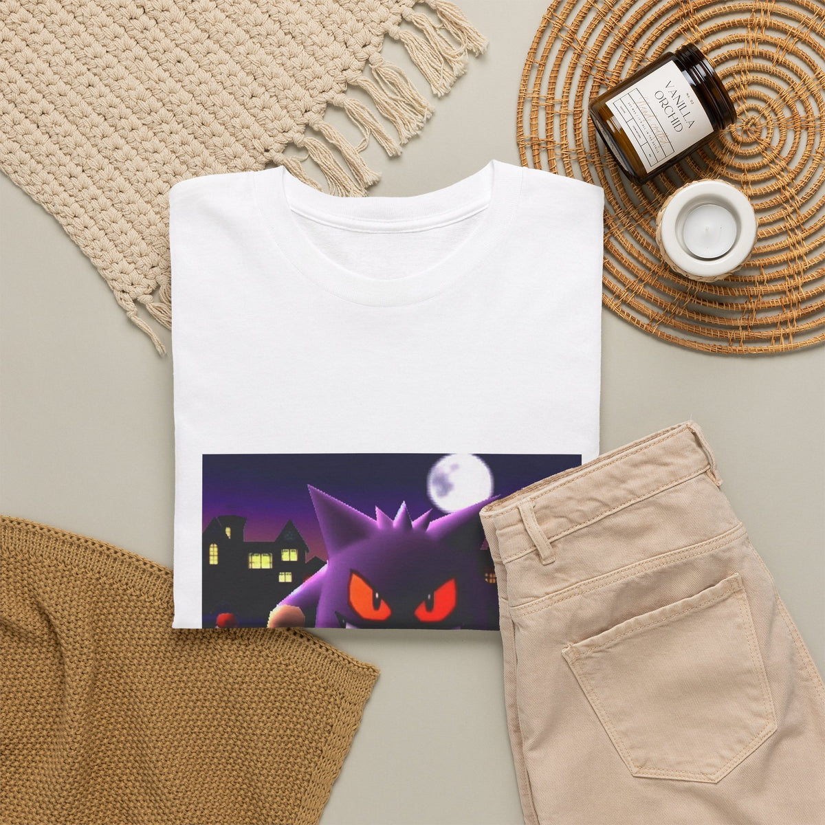 Gengar Lurking Under Moonlight Tee