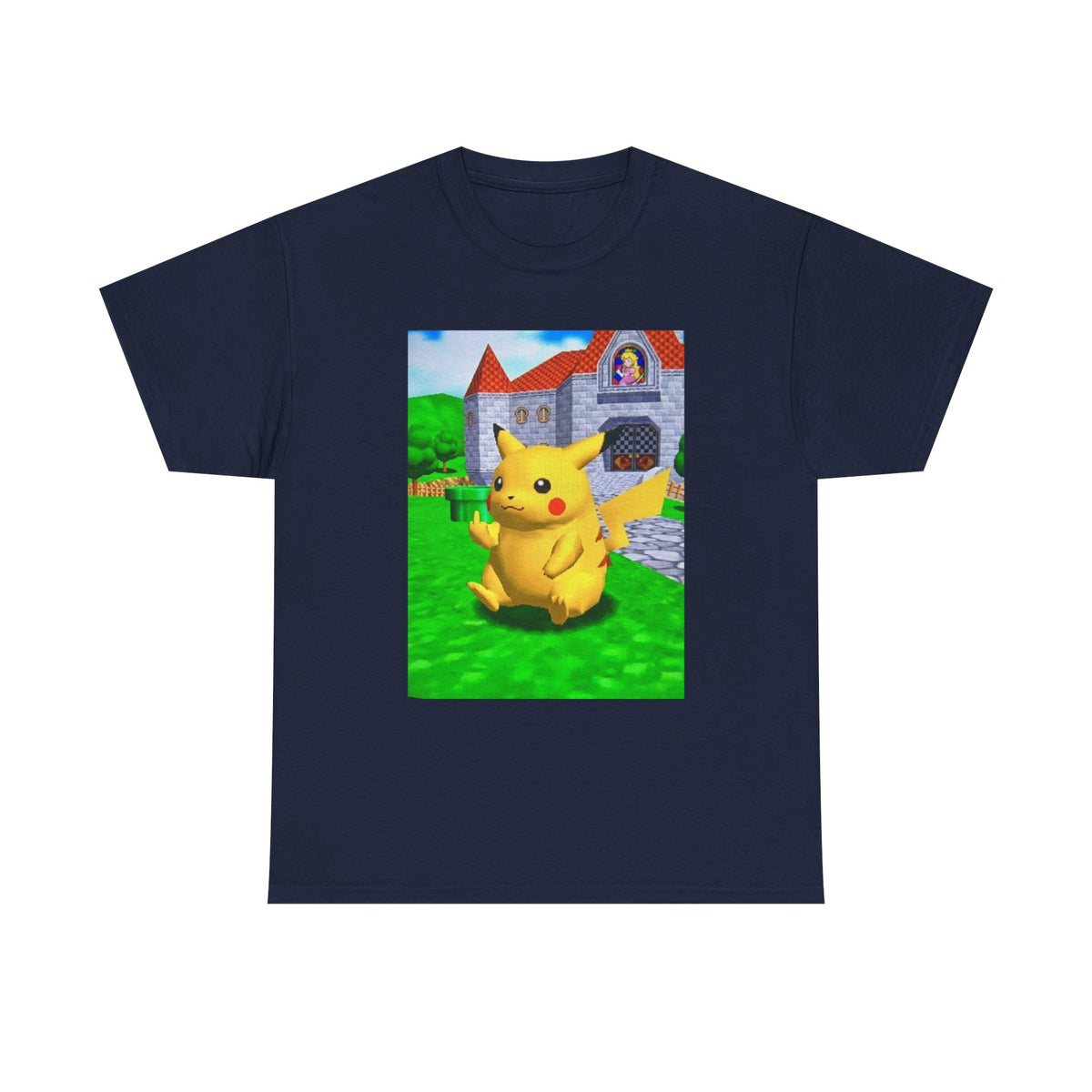 Pikachu Flipping The Bird At Peach's Castle