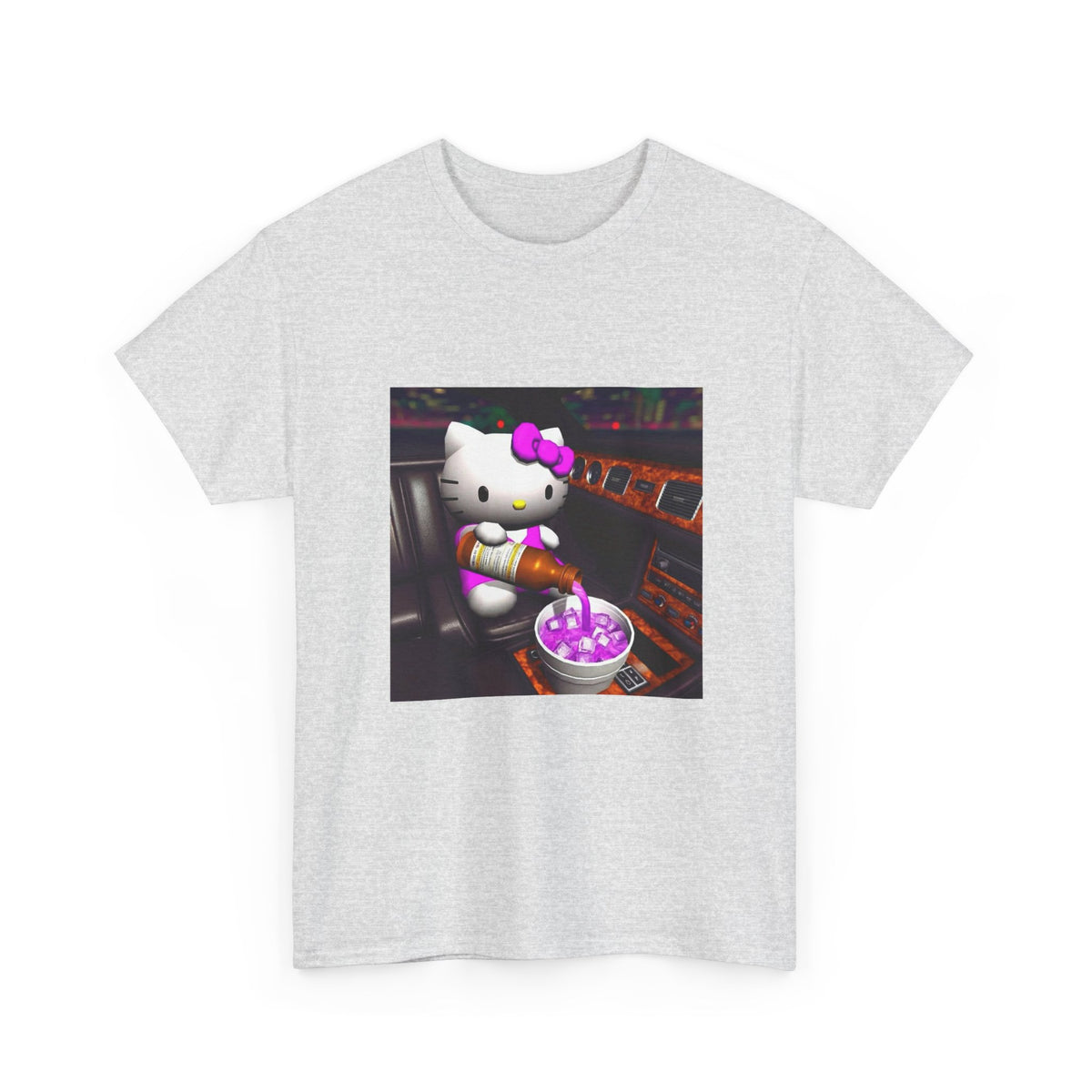 Hello Kitty Pouring Lean In Car Tee