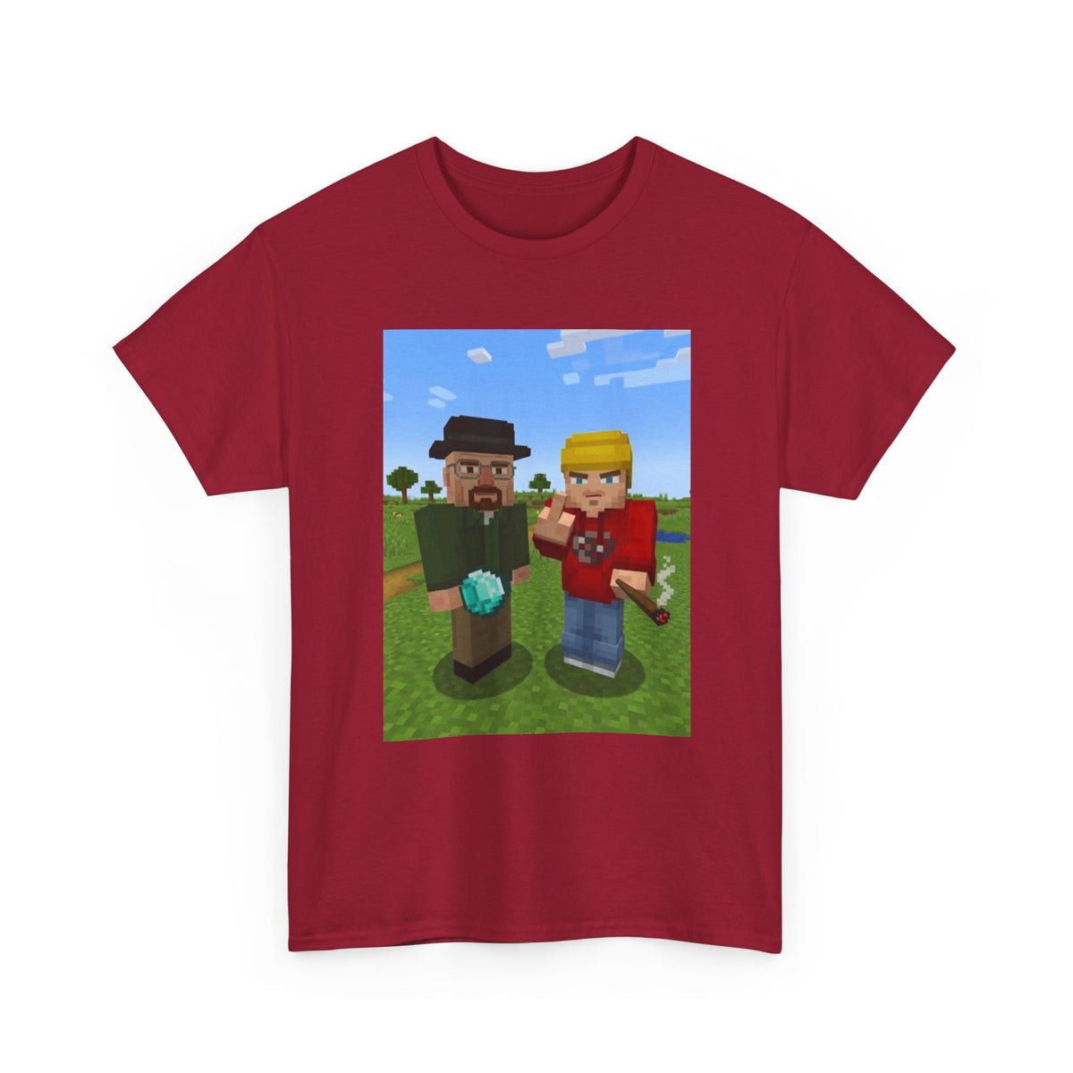 Pixelated Duo In The Green Field Tee