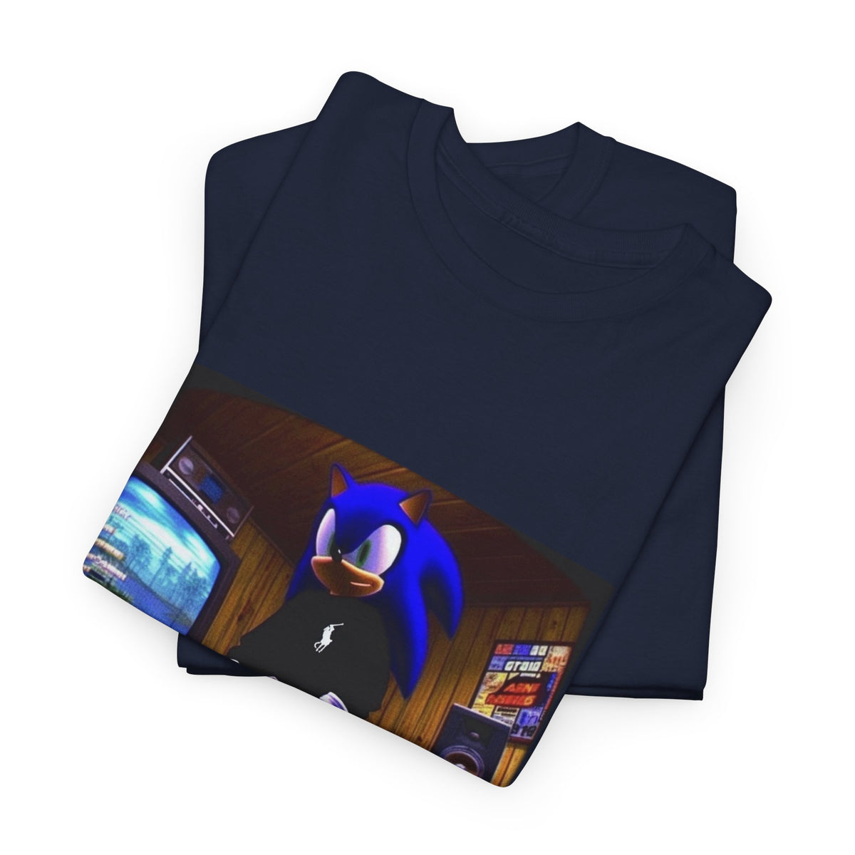 Sonic Drip Posing In A Retro Room