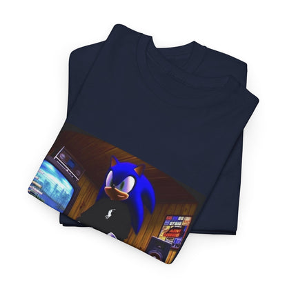 Sonic Drip Posing In A Retro Room