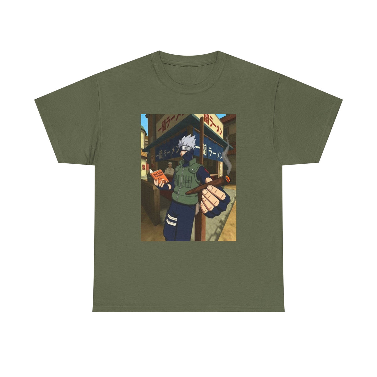 Kakashi Relaxing With Blunt And Book Tee