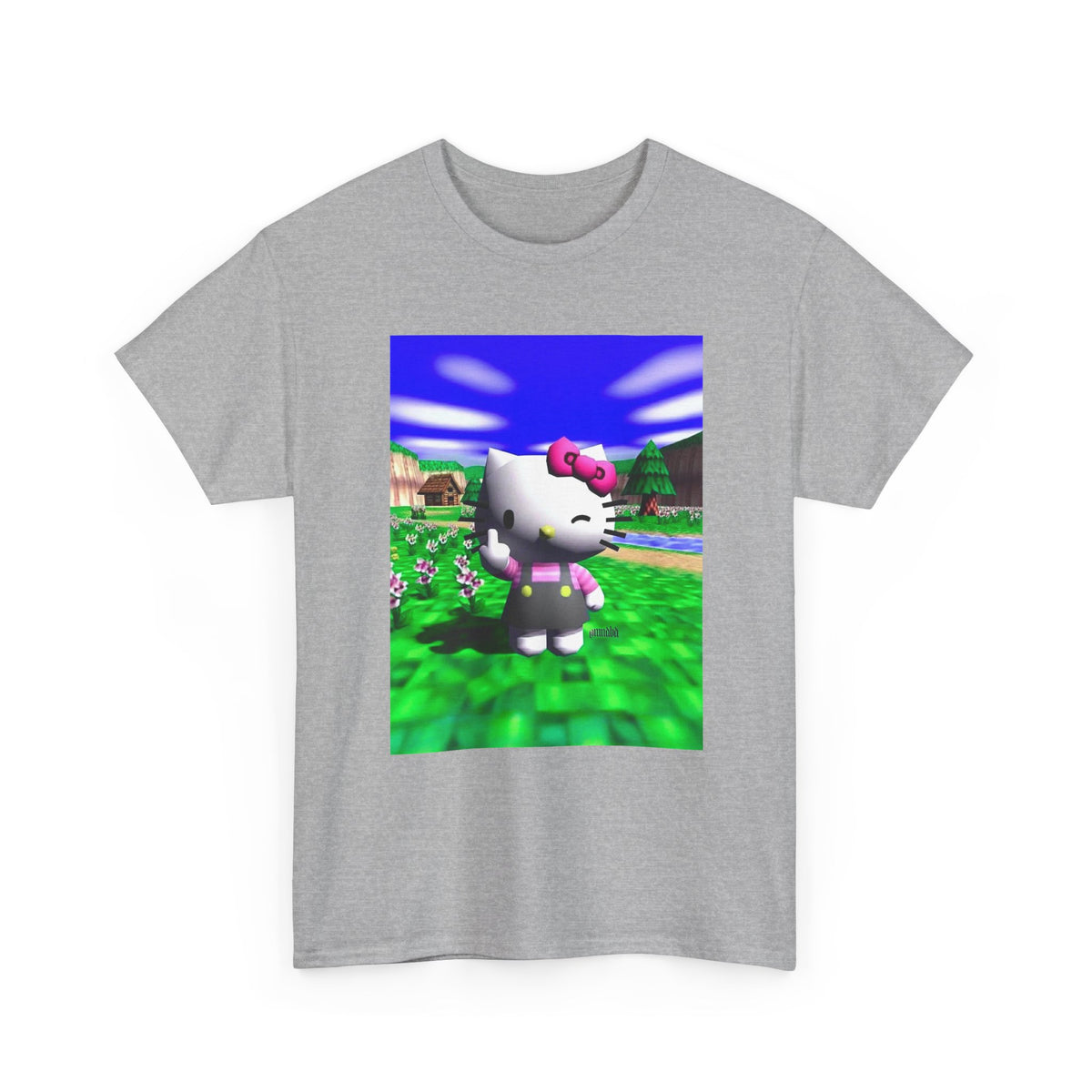 Winking Kitty Flipping The Bird Tee
