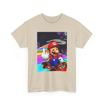 Stoned Plumber Flipping Off On Rainbow Road