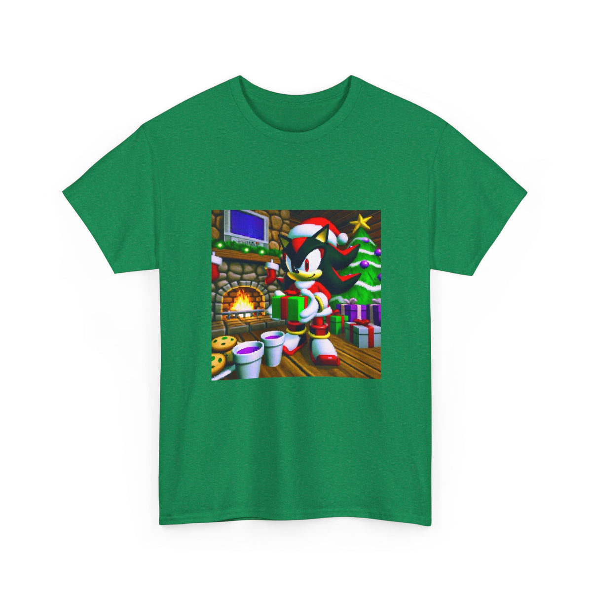 Shadow The Hedgehog Christmas Drip Tee