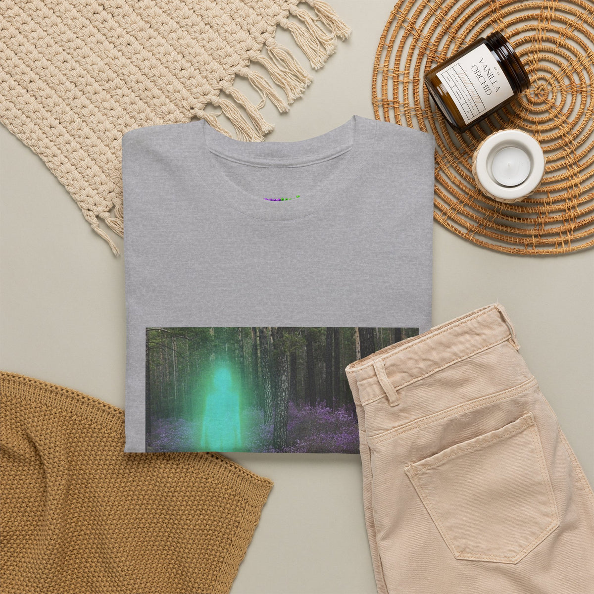 Visitor Exploring Neon Alley Tee