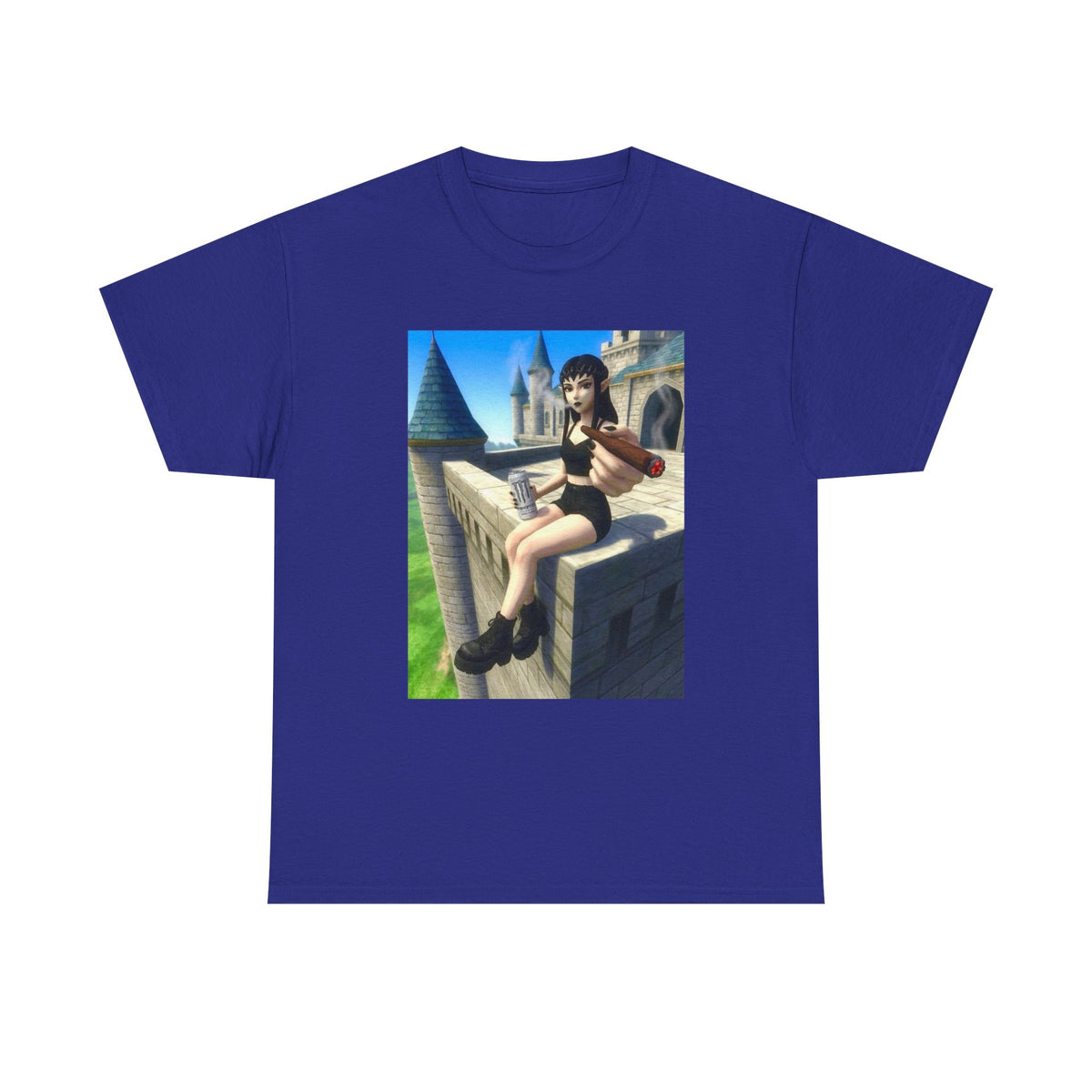 Elf Babe Chilling With Cigar And Drink Tee