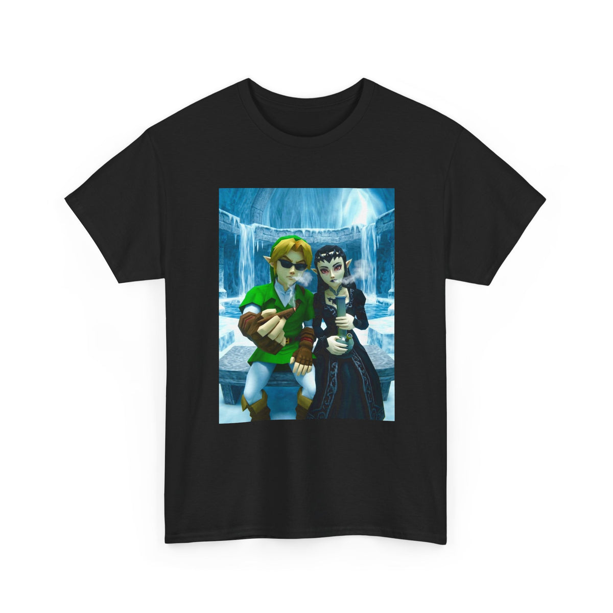 Link And Zora Chilling In Ice Cavern