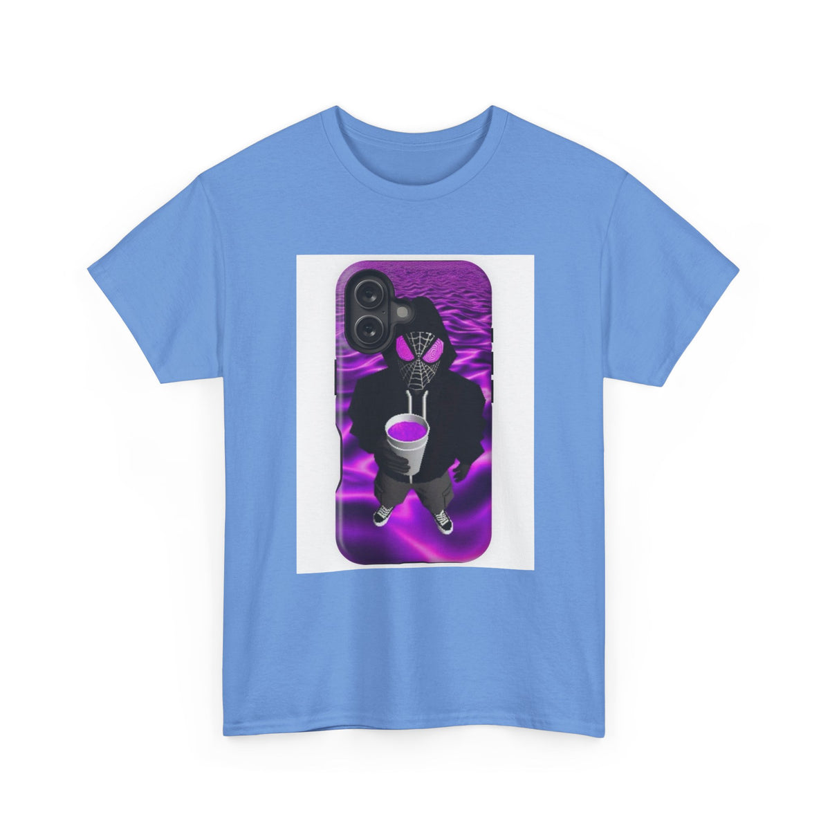 Pixelated Web-Slinger Holding Purple Drink Tee