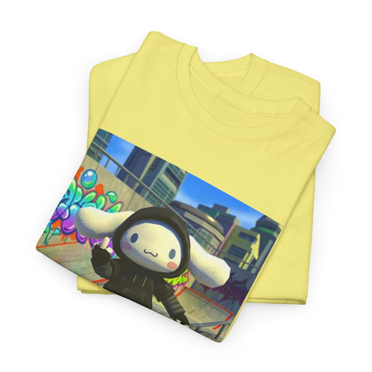 Edgy Cinnamoroll Skater Flipping Off Tee