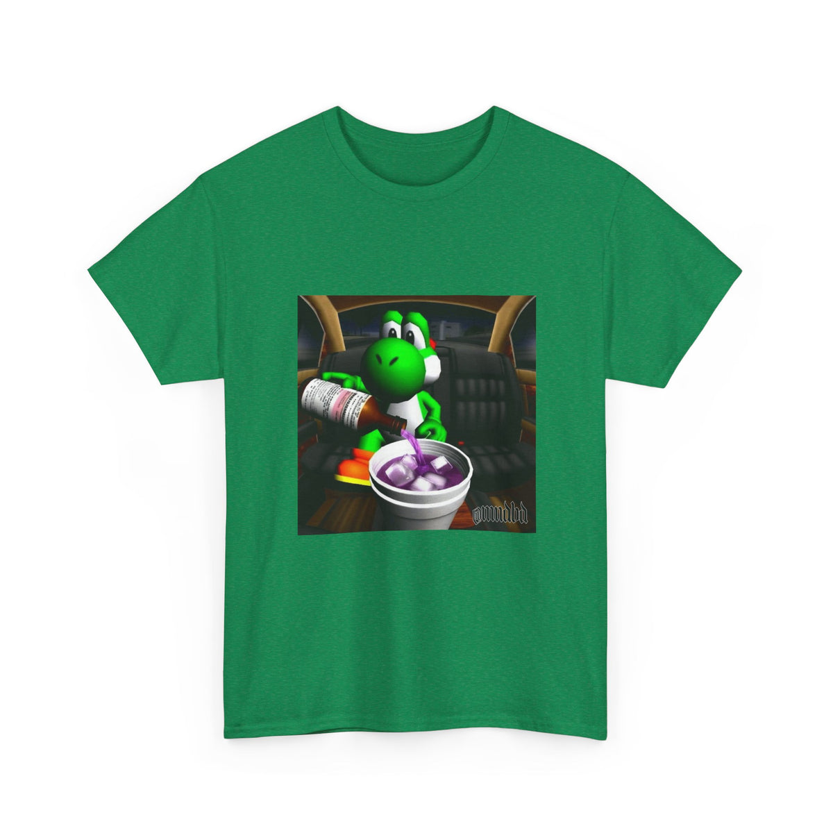 Yoshi Pouring Up Lean In A Car