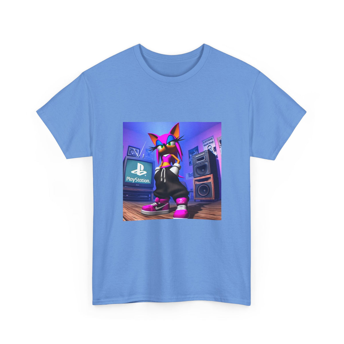 Pink Sonic-Style Character In Y2K Drip